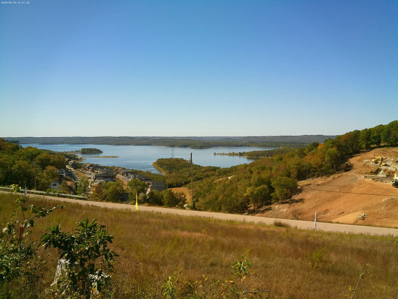 Lake and Ozark hills overlooking Branson, Missouri