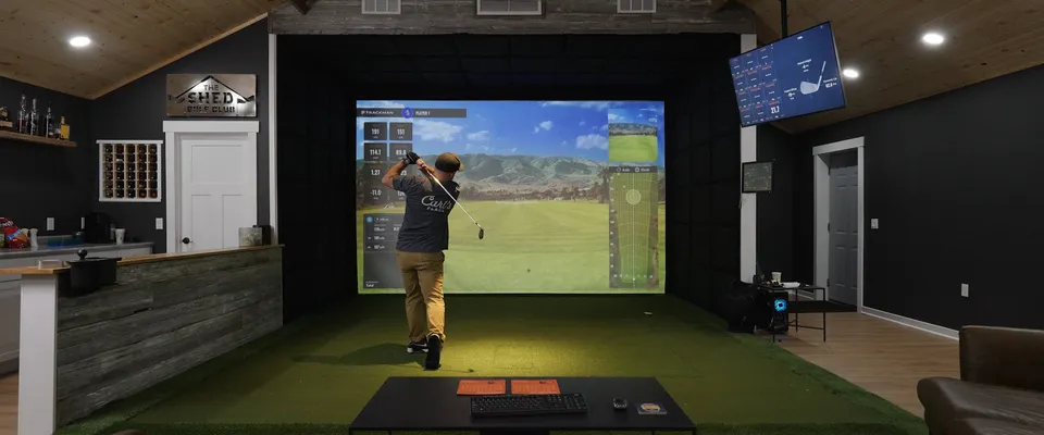 Finished Kansas City golf simulator room