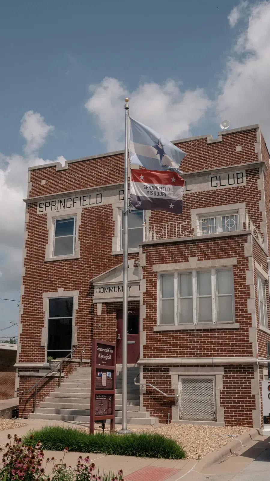 Historic brick clubhouse building in Springfield, Missouri