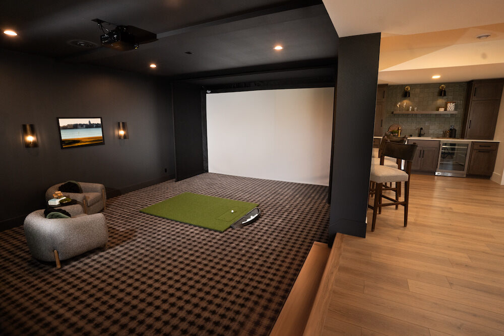 Finished basement remodel with custom carpentry in a Kansas City home